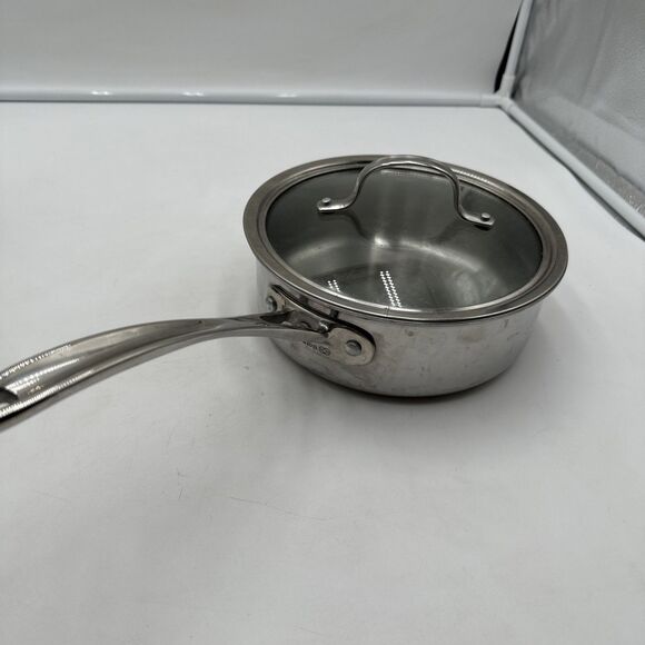 Calphalon 87822 2.5 QT 2.3 L Stainless Steel Long Handle Saucepan Pot With Lid - Picture 1 of 7